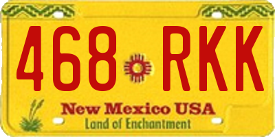 NM license plate 468RKK