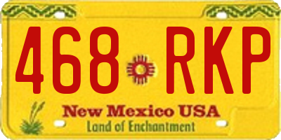 NM license plate 468RKP