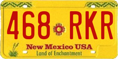 NM license plate 468RKR