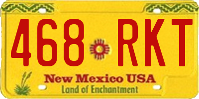NM license plate 468RKT