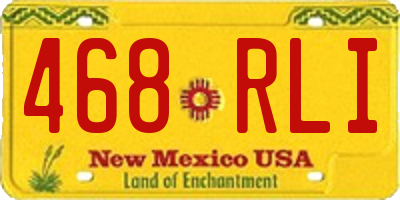 NM license plate 468RLI