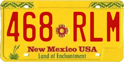 NM license plate 468RLM