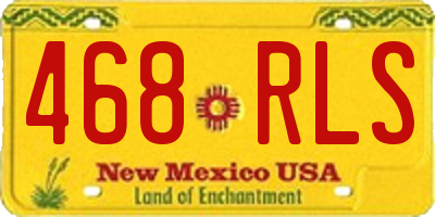 NM license plate 468RLS