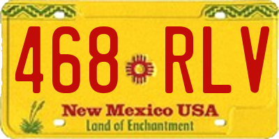 NM license plate 468RLV