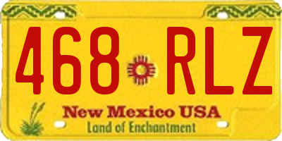 NM license plate 468RLZ