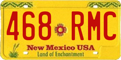 NM license plate 468RMC