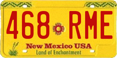 NM license plate 468RME
