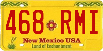 NM license plate 468RMI