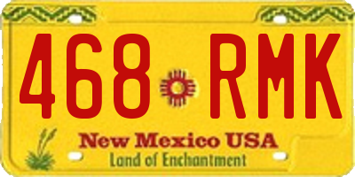 NM license plate 468RMK