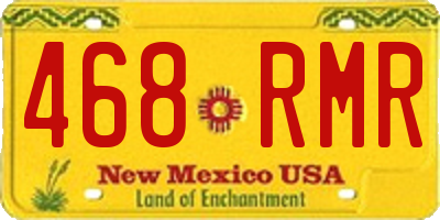 NM license plate 468RMR