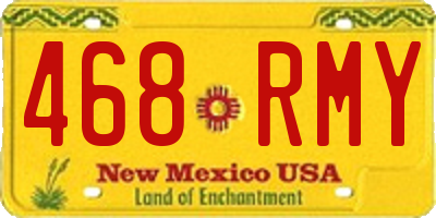 NM license plate 468RMY
