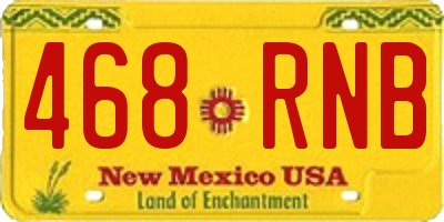 NM license plate 468RNB