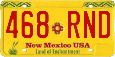 NM license plate 468RND