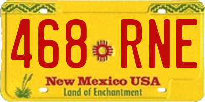 NM license plate 468RNE