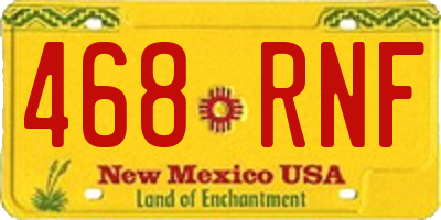 NM license plate 468RNF