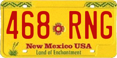 NM license plate 468RNG