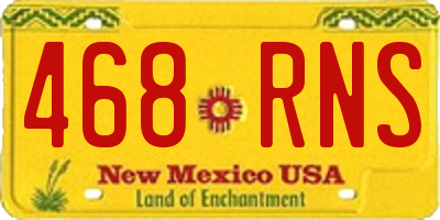 NM license plate 468RNS