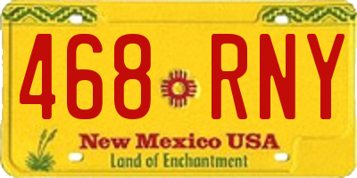 NM license plate 468RNY