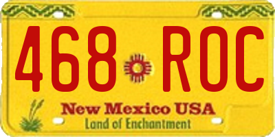 NM license plate 468ROC