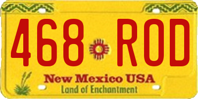 NM license plate 468ROD