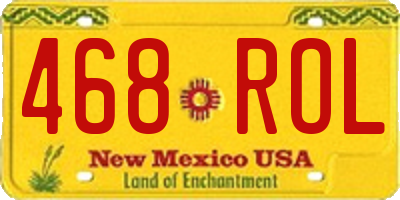 NM license plate 468ROL