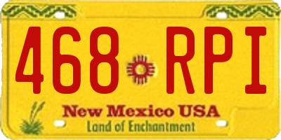 NM license plate 468RPI