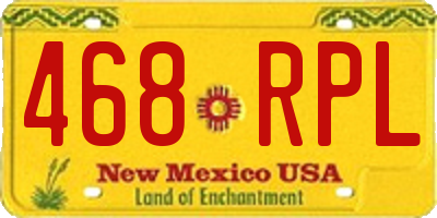 NM license plate 468RPL