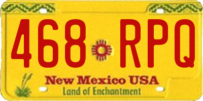 NM license plate 468RPQ