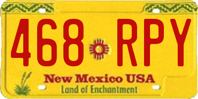NM license plate 468RPY