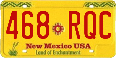 NM license plate 468RQC