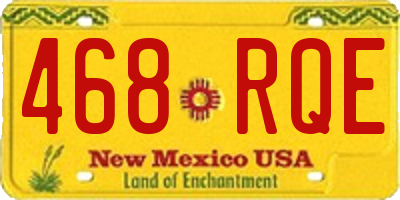 NM license plate 468RQE