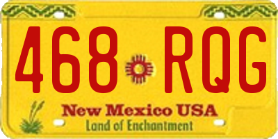 NM license plate 468RQG