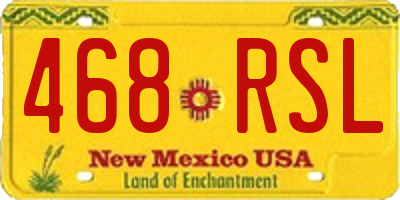 NM license plate 468RSL
