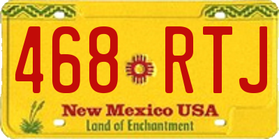 NM license plate 468RTJ