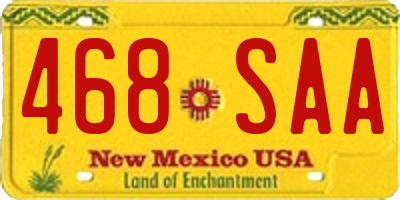 NM license plate 468SAA
