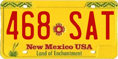 NM license plate 468SAT