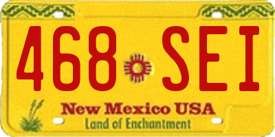 NM license plate 468SEI