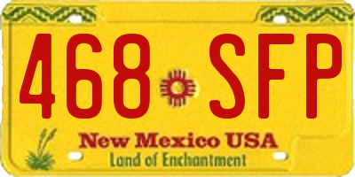 NM license plate 468SFP