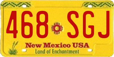 NM license plate 468SGJ