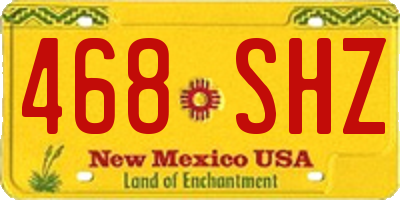 NM license plate 468SHZ
