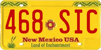 NM license plate 468SIC
