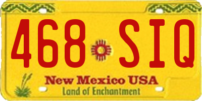 NM license plate 468SIQ