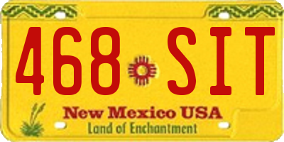 NM license plate 468SIT