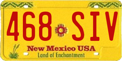 NM license plate 468SIV