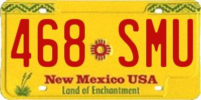 NM license plate 468SMU