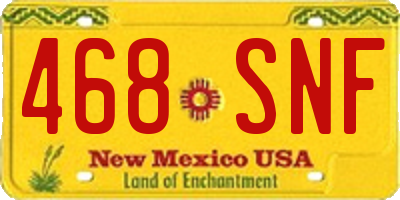 NM license plate 468SNF