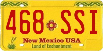 NM license plate 468SSI