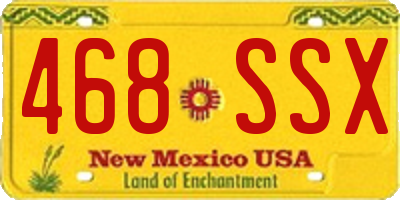 NM license plate 468SSX