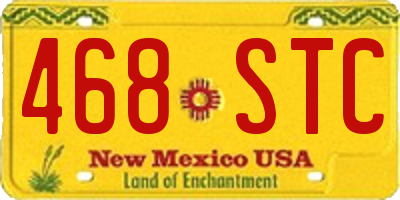 NM license plate 468STC