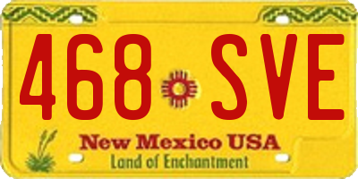 NM license plate 468SVE